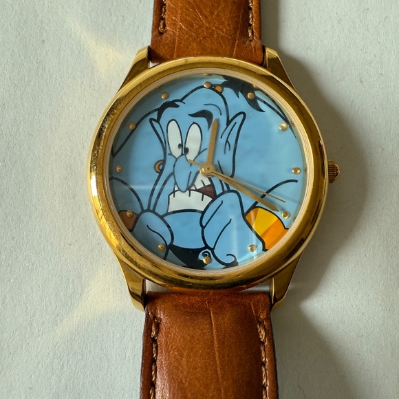1992 Disney “Aladdin” Genie FOSSIL Watch- LIKE NEW - Picture 1 of 9